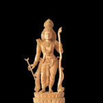 WHITE WOOD SREE RAM 21 INCH (H) X 8 INCH (W) X 5 INCH (D) ARTIST SHYAM UNIQUE CREATION OF HAND CRAFT 