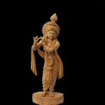 WHIT WOOD 12 INCH KRISHNA UNIQUE CRAFT WORK 