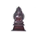 WHITE WOOD BUDDHA 16 INCH (WITH BASE 21 INCH) X 12 INCH WIDTH X 2.5 INCH DEPTH 