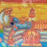 PADMANABHA SWAMY  MURAL 3F X 2FT ARTIST SAJI 
