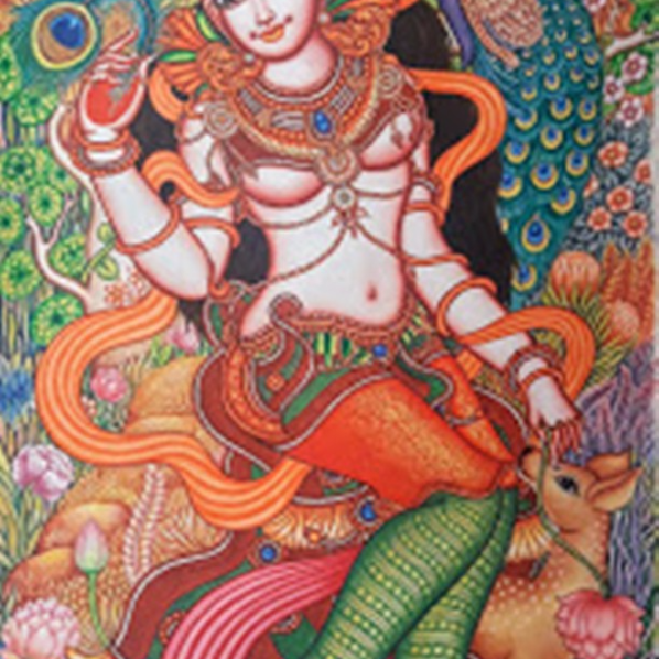 Kerala Traditional Mural Painting Kerala Lady 
