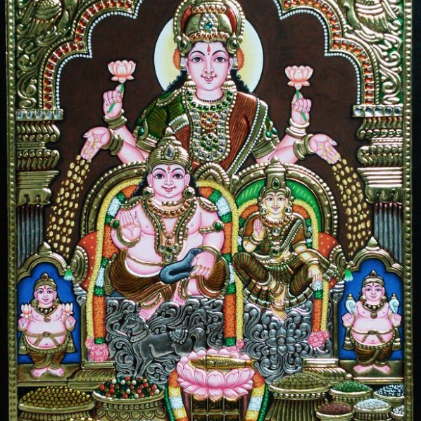 Thanjavor Painting Dhana Lexmi 
