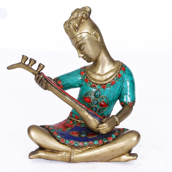 Brass Music Figures with Gems stone inlay (each )